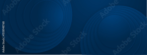 Dark blue concentric circle design for abstract backgrounds, technology concepts, or geometric patterns in digital or print media projects.