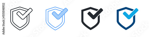 Compliance Icon Set Multiple Style. Designed In Outline, Blue, Glyph, Dual Tone