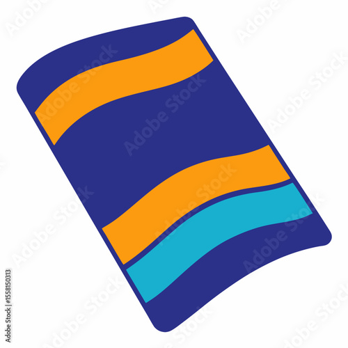 Beach Towel Icon Vector | Generative AI & Linocut Silhouette Design