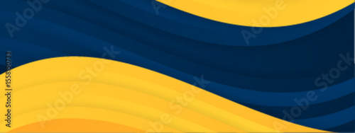 Abstract blue and yellow wavy lines ideal for backgrounds, graphic designs, and digital art projects requiring a vibrant and dynamic look.