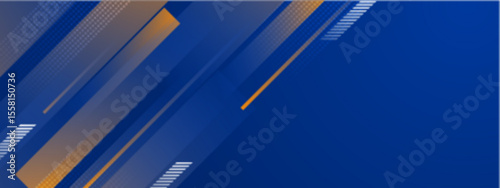 Abstract blue and gold design with diagonal lines, suitable for modern backgrounds, graphic designs, and digital artworks. Great for web templates.