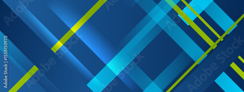 Abstract blue green and yellow intersecting lines suitable for backgrounds, digital art, design projects, technology concepts, and futuristic themes.