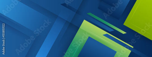 Abstract blue and green geometric shapes suitable for modern art prints, web backgrounds, digital design projects, and corporate branding.