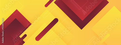 Abstract yellow and maroon geometric design suitable for backgrounds, prints, web graphics, and modern decor. Vibrant and eye catching pattern.