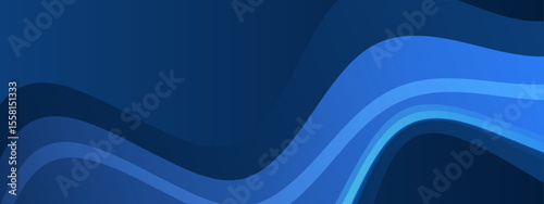 Abstract blue wavy lines suitable for backgrounds, graphic design projects, digital art, web design, posters, brochures, and presentations.