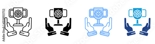 Recognition Icon Set Multiple Style Collection
