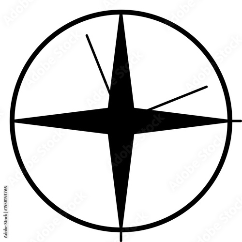 compass on black