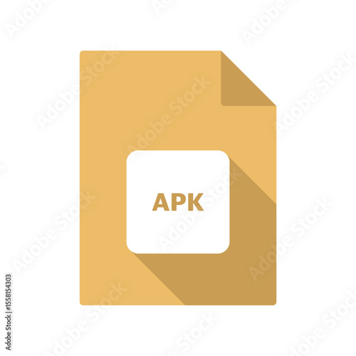 apk vector file icon on transparent background