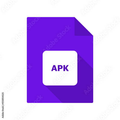 apk vector file icon on transparent background