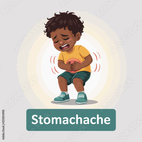 Stomachache Illustration