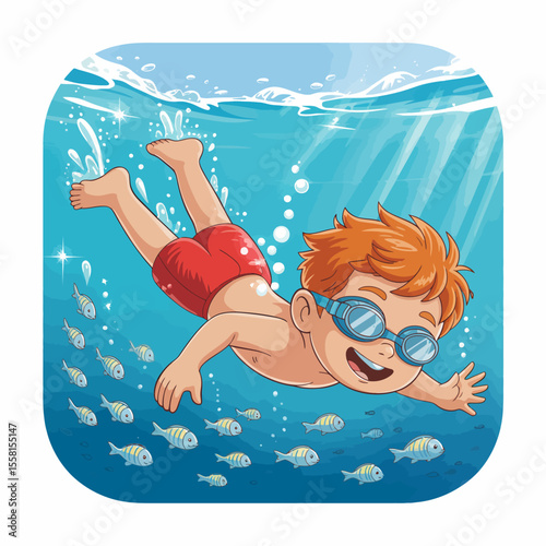 Underwater Swim Logo