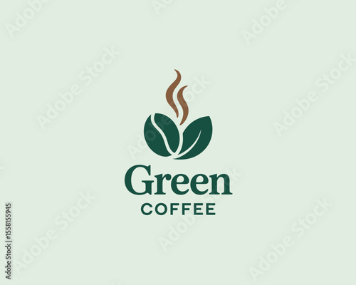 Green Coffee Leaf Logo