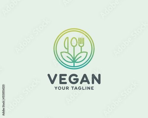 Vegan Food Logo Design
