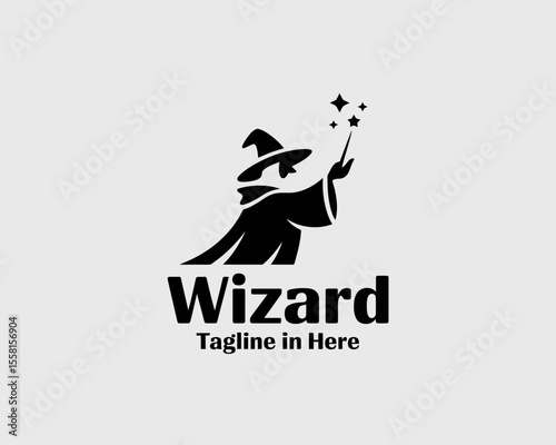 Wizard Silhouette Logo