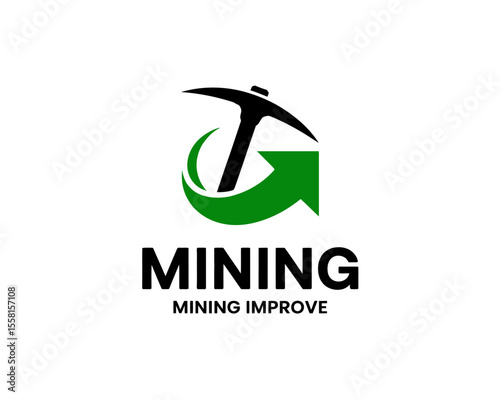Mining Pickaxe Growth Logo