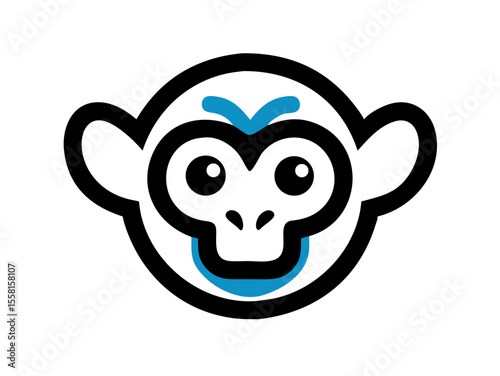 Monkey logo sat  vector desigen 

