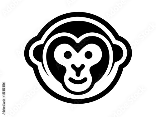 Monkey logo sat  vector desigen 

