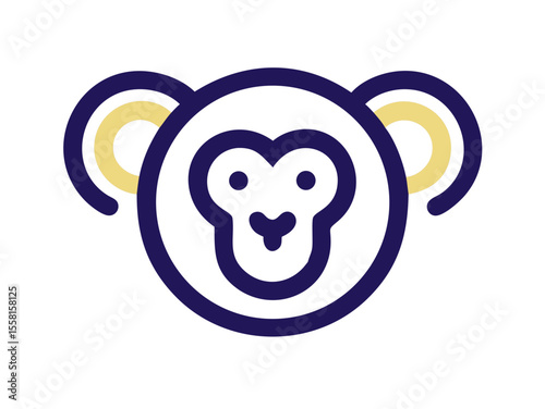 Monkey logo sat vector desigen 