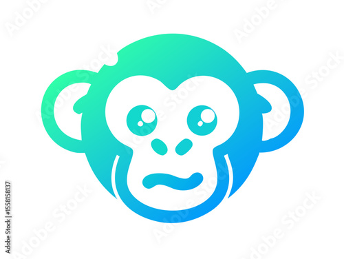 Monkey logo sat vector desigen 