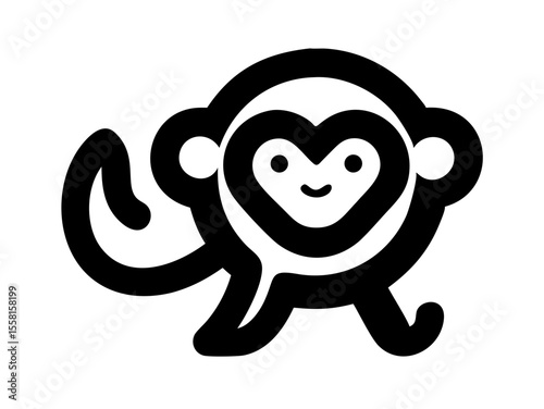 Monkey logo sat vector desigen 