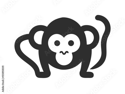 Monkey logo sat  vector desigen 

