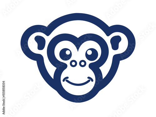 Monkey logo sat  vector desigen 
