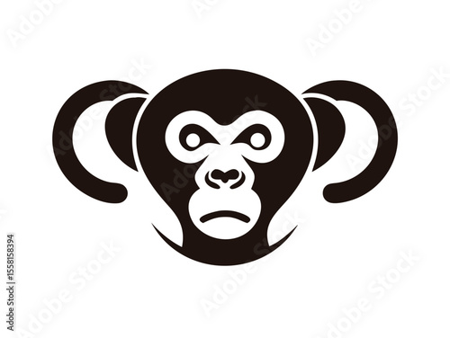 Monkey logo sat vector desigen 