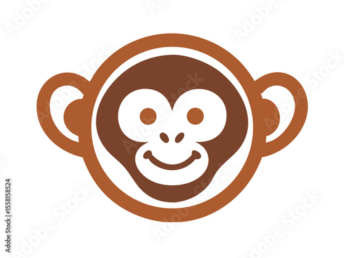 Monkey logo sat  vector desigen 
