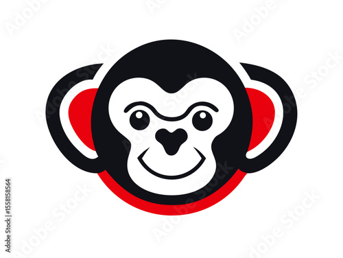 Monkey logo sat  vector desigen 
