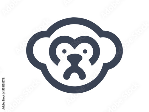 Monkey logo sat  vector desigen 
