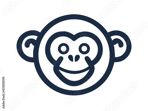Monkey logo sat  vector desigen 
