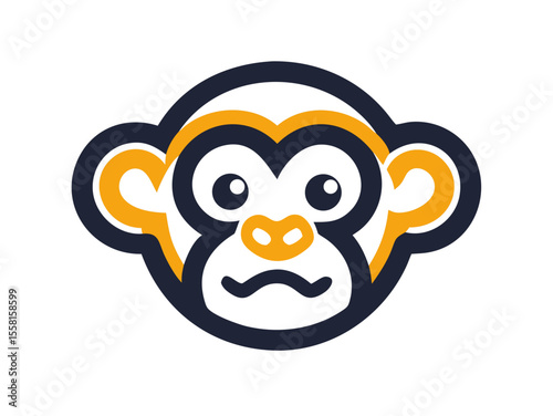 Monkey logo sat  vector desigen 
