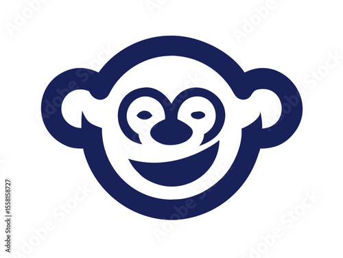 Monkey logo sat  vector desigen 
