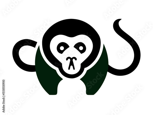 Monkey logo sat  vector desigen 
