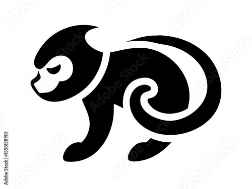 Monkey logo sat vector desigen 