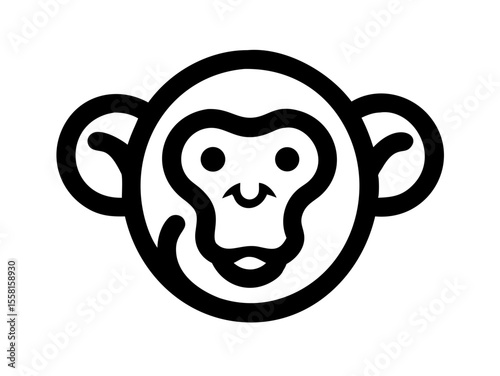 Monkey logo sat  vector desigen 
