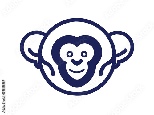 Monkey logo sat  vector desigen 
