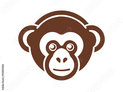Monkey logo sat  vector desigen 

