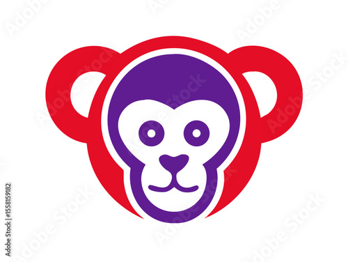 Monkey logo sat vector desigen 