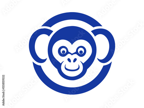 Monkey logo sat vector desigen 