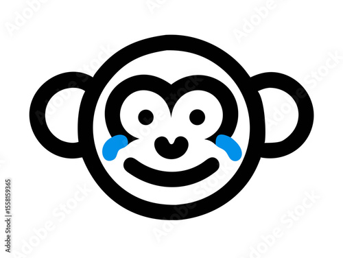 Monkey logo sat vector desigen  
 
