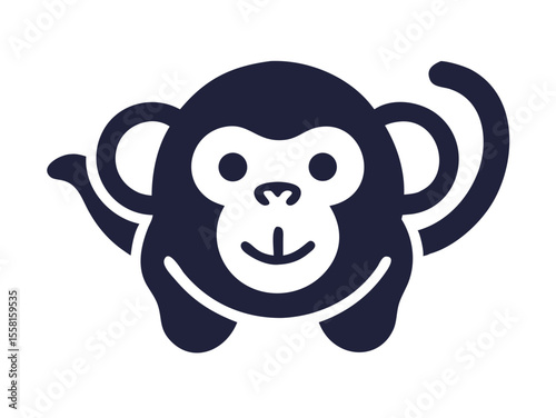 Monkey logo sat vector desigen  
 