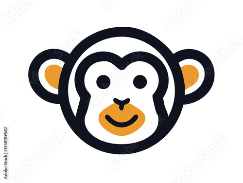Monkey logo sat vector desigen  
 