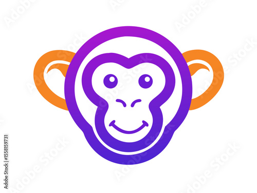 Monkey logo sat vector desigen  
 