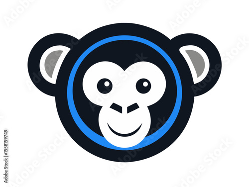 Monkey logo sat vector desigen  
 