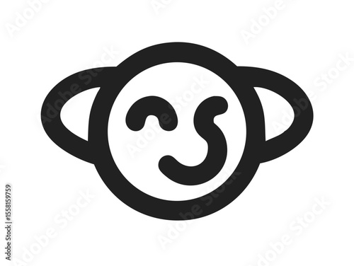 Monkey logo sat vector desigen  
 