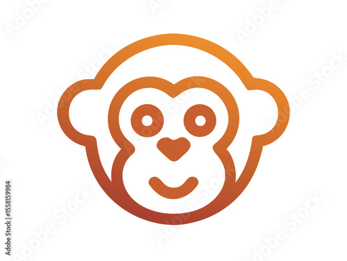 Monkey logo sat vector desigen  
 