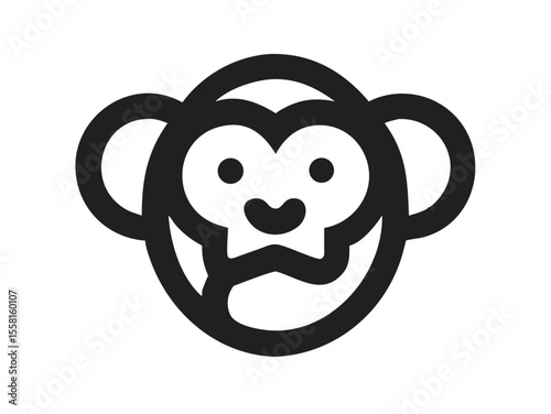 Monkey logo sat vector desigen 
 