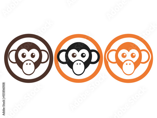 Monkey logo sat vector desigen 
 