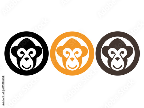 Monkey logo sat vector desigen 
 